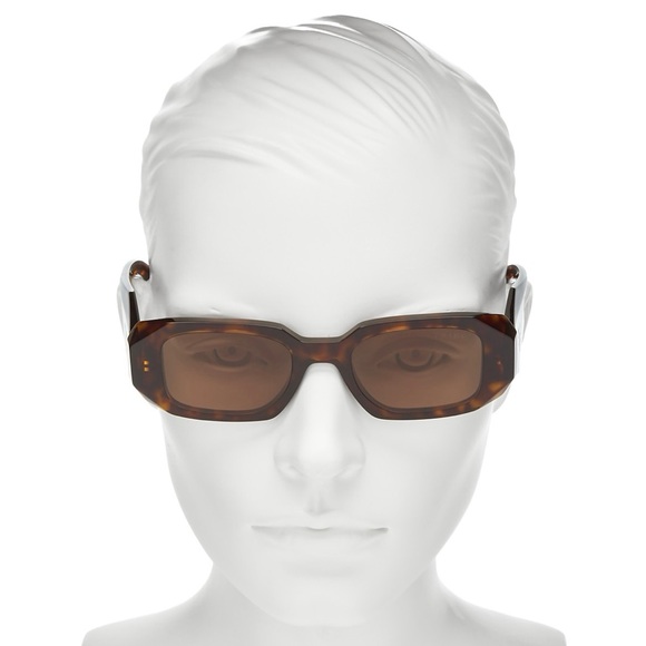 NEVER WORN PRADA SYMBOLE RECTANGULAR SUNGLASSES, 48mm - Picture 3 of 4